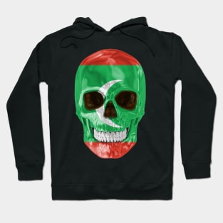 Maldives Flag Skull - Gift for Maldivian With Roots From Maldives Hoodie